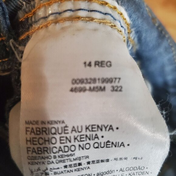 Levis Overalls Girls Size 14 Blue Denim Cotton Blend Pockets Adjustable Straps - Picture 3 of 11